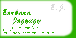 barbara jagyugy business card